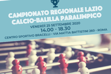 Locandina Campionato Regionale Lazio Calcio Balilla Paralimpico