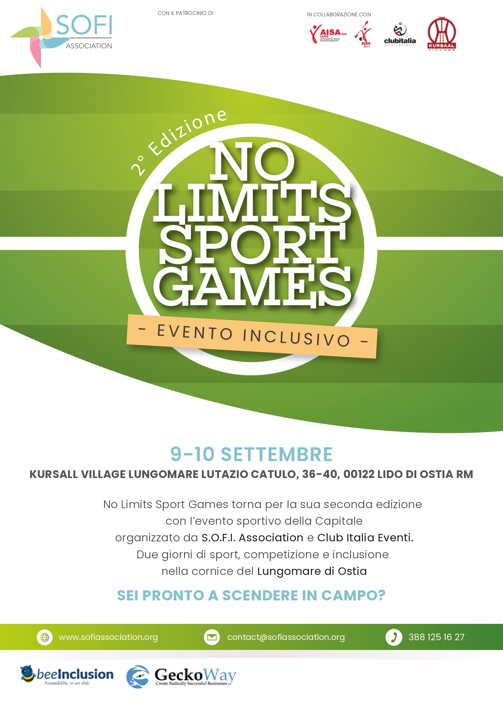 Locandina No Limits Sport Games 2^ edizione